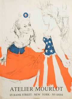 Vintage Atelier Mourlot, Marianne and the Goddess of Liberty