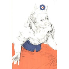 Jack Levine 'Marianne & The Goddess of Liberty' 1967- Lithograph