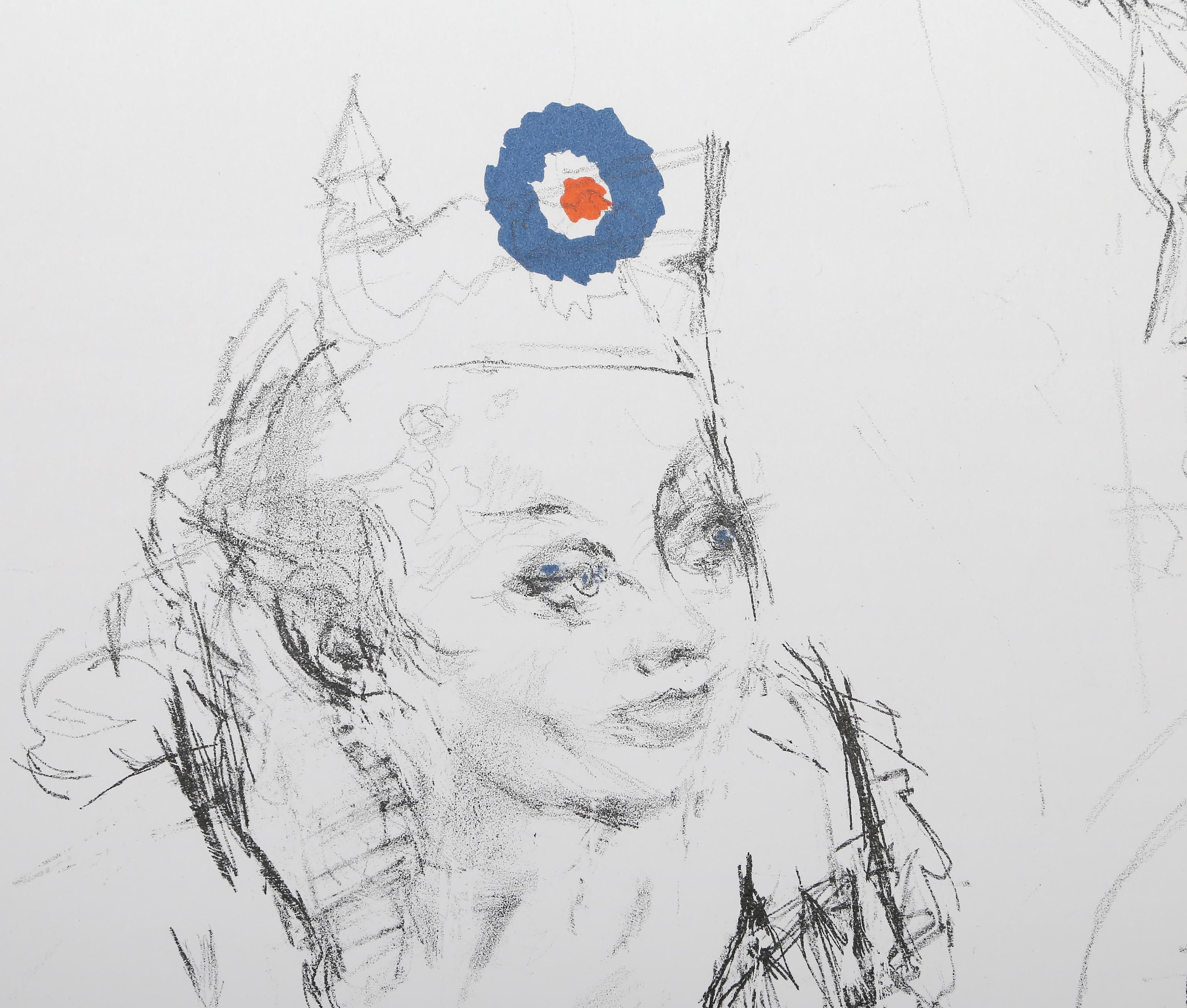 Marianne y la Diosa de la Libertad, 1967 Litografía de Jack Levine en venta 2