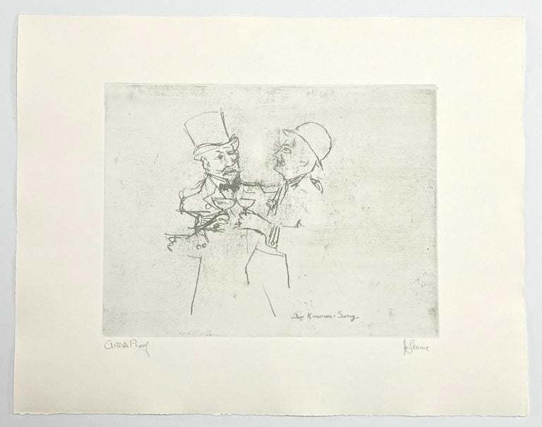 Jack Levine signed original etching Artist's Proof For Sale at 1stDibs