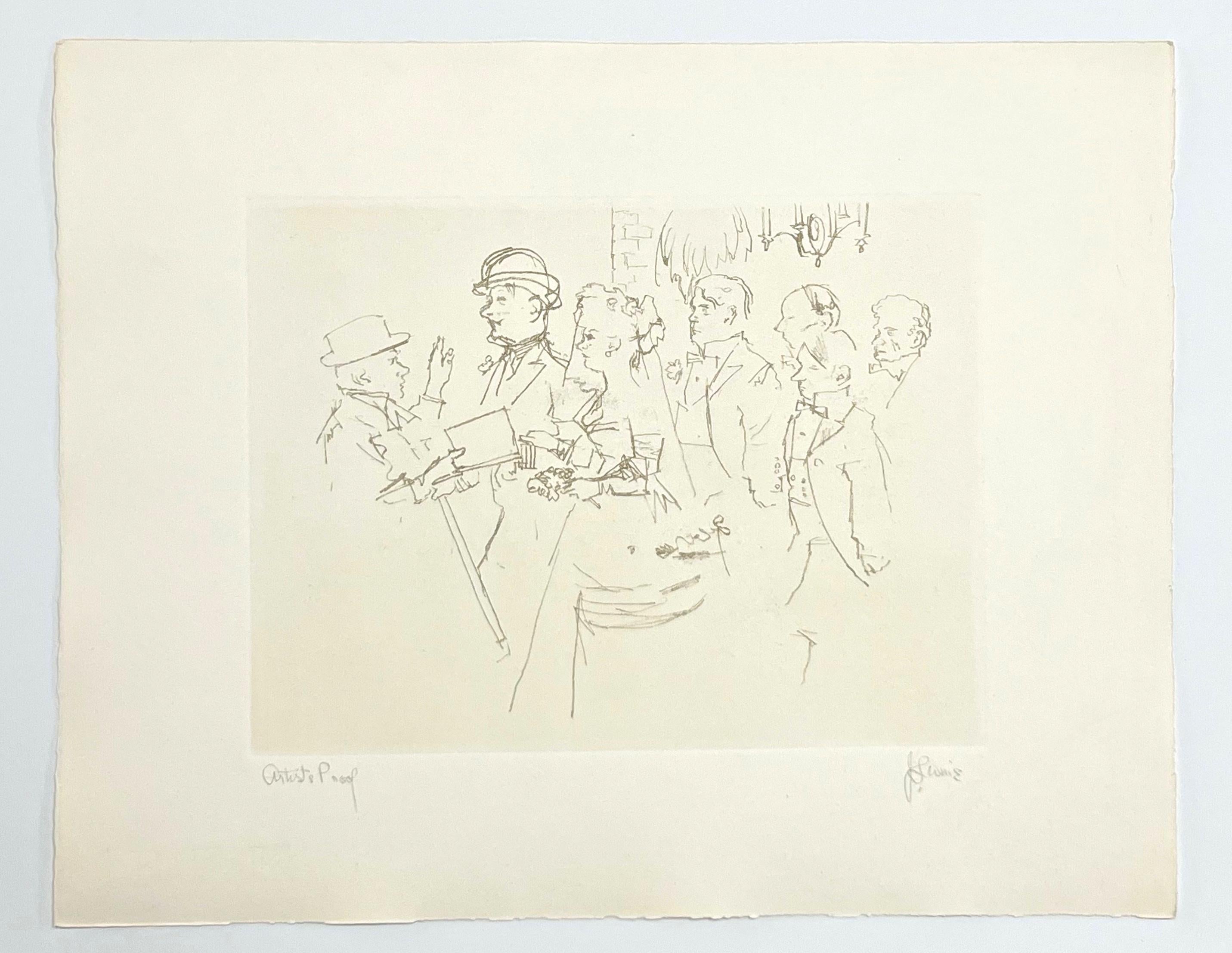 signed original etching - Artist's Proof - Print by Jack Levine