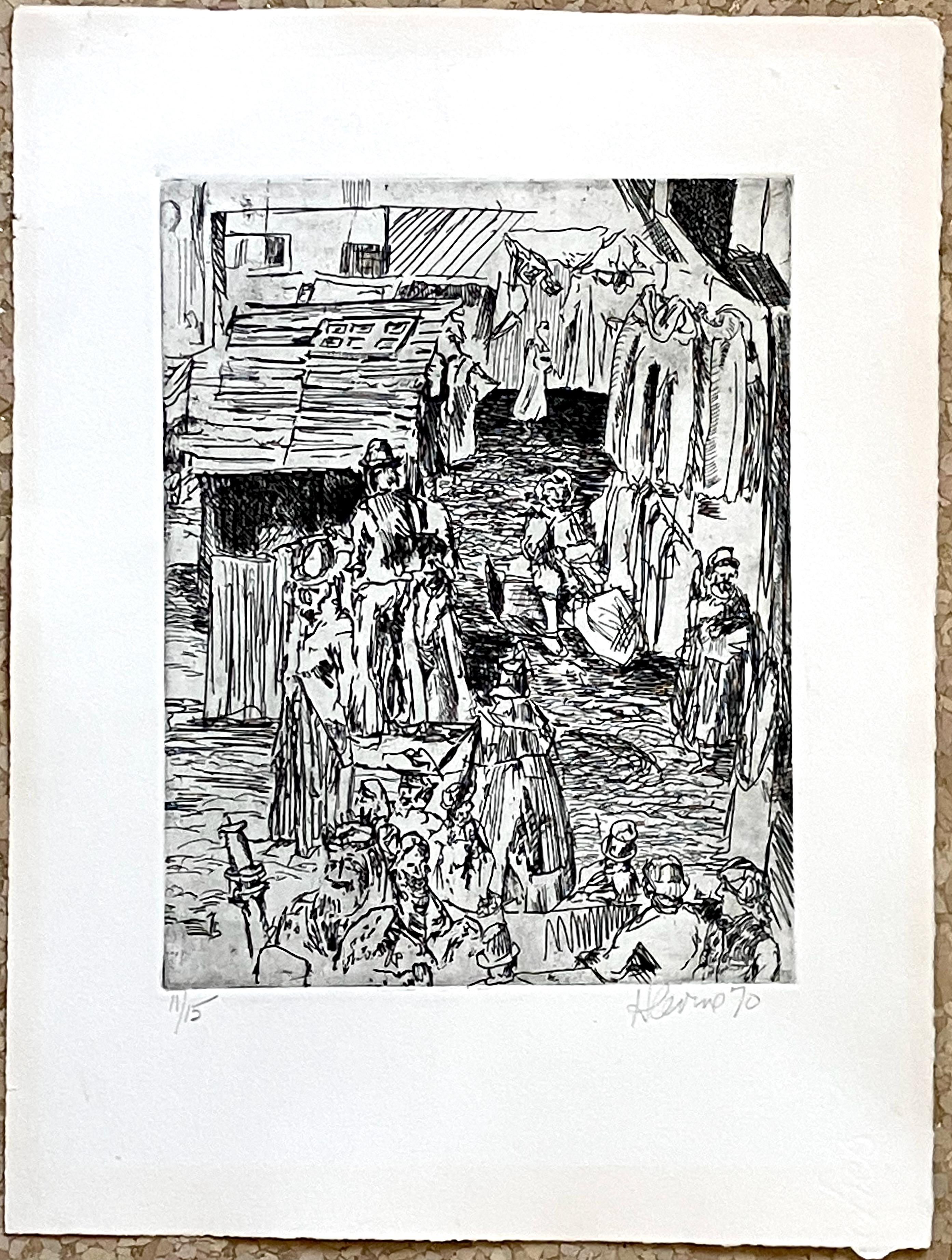 Sconosciuto - Print di Jack Levine