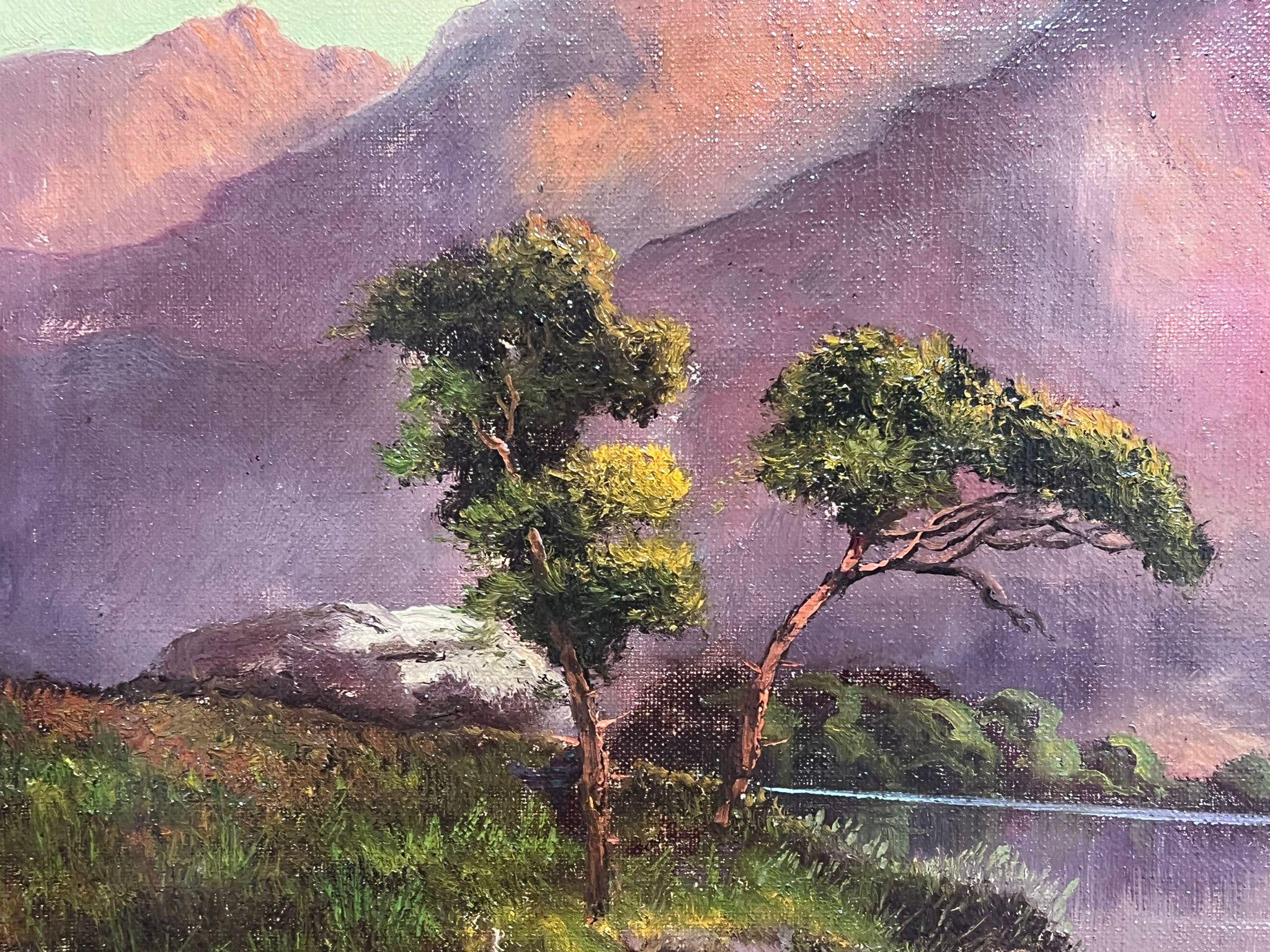 Loch Awe (Scottish Highlands, see notes below)
by Jack Maurice Ducker, British circa 1900's
signed lower corner, titled verso
oil on canvas, framed
framed: 21 x 29 inches
canvas: 16 x 24 inches
provenance: private collection, UK
condition: very good