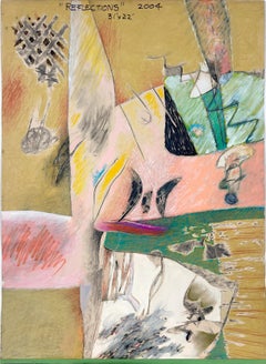 Reflections Abstract - Two Sided Abstract Expressionist Painting on Paper