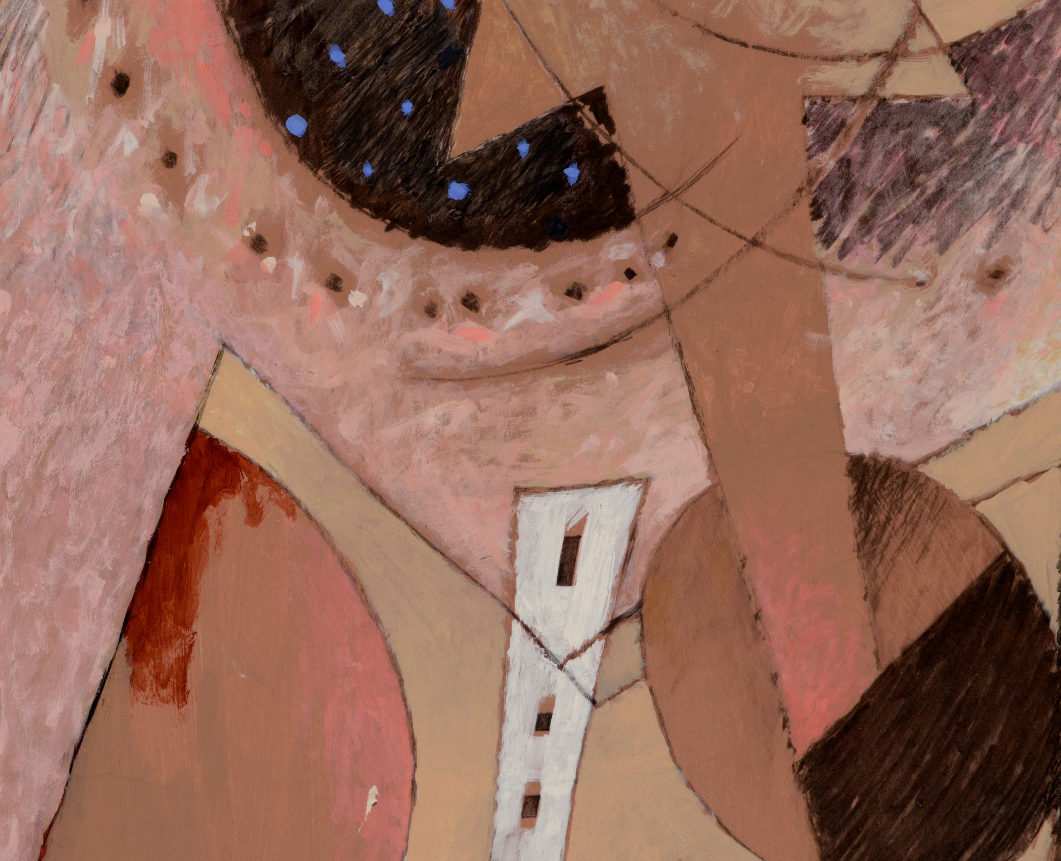 Bold abstract composition by Jack Madson (American, 1928-2013). Signed and dated 