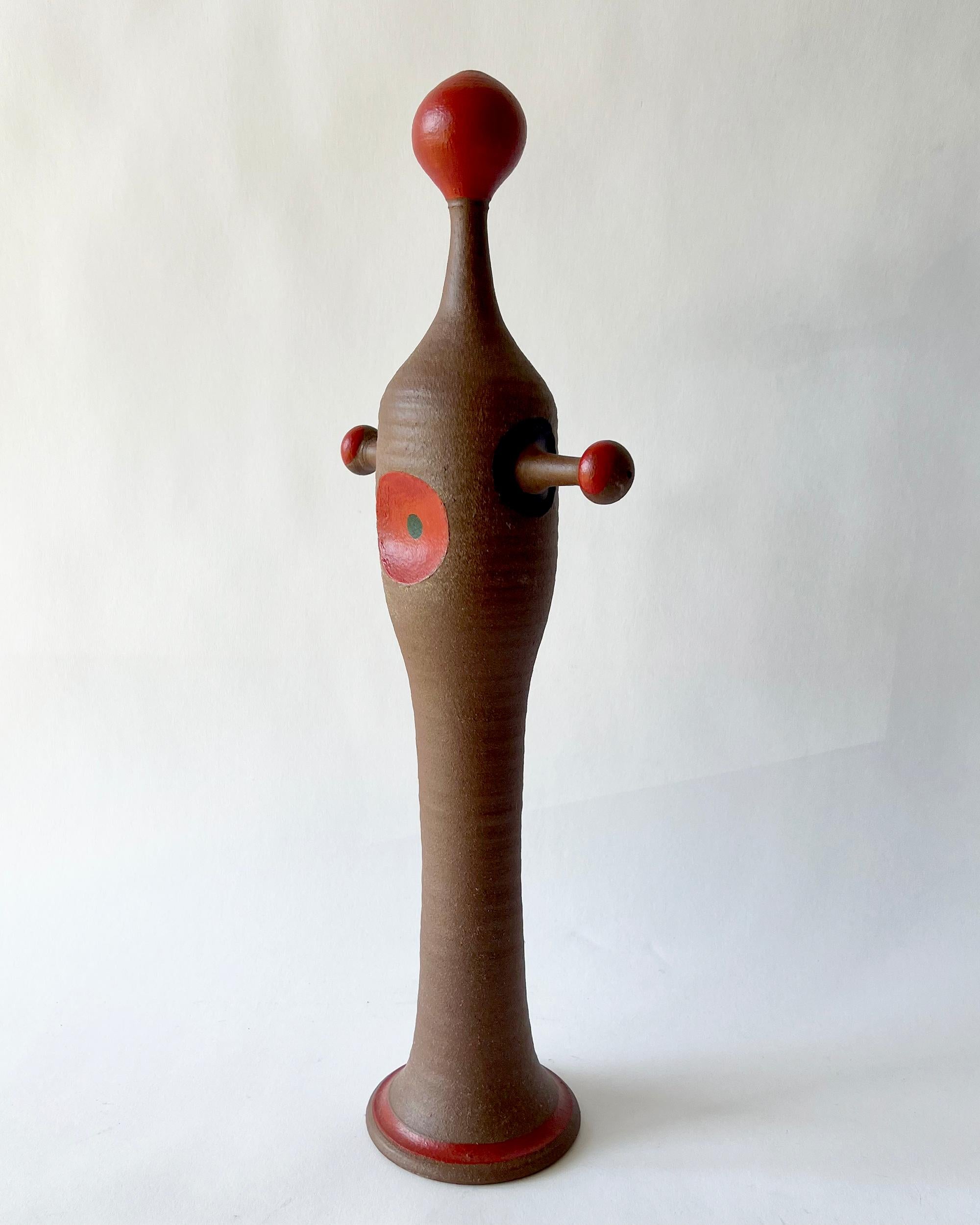 Mid-Century Modern Jack Mason Stone Mountain Georgia Abstract Modern Stoneware Sculpture For Sale