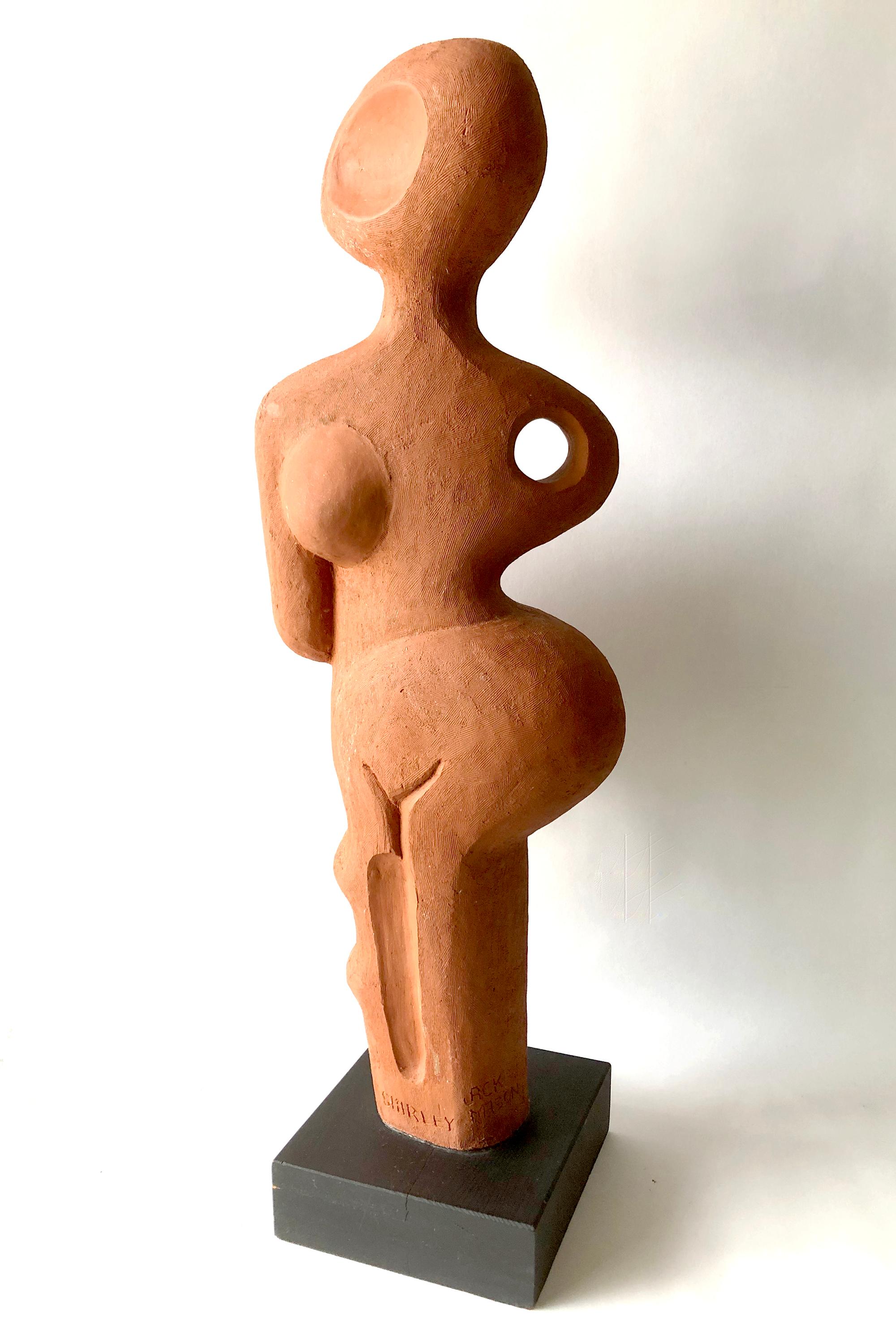 Mid-Century Modern Jack Mason Terracotta American Abstract Modernist Sculpture