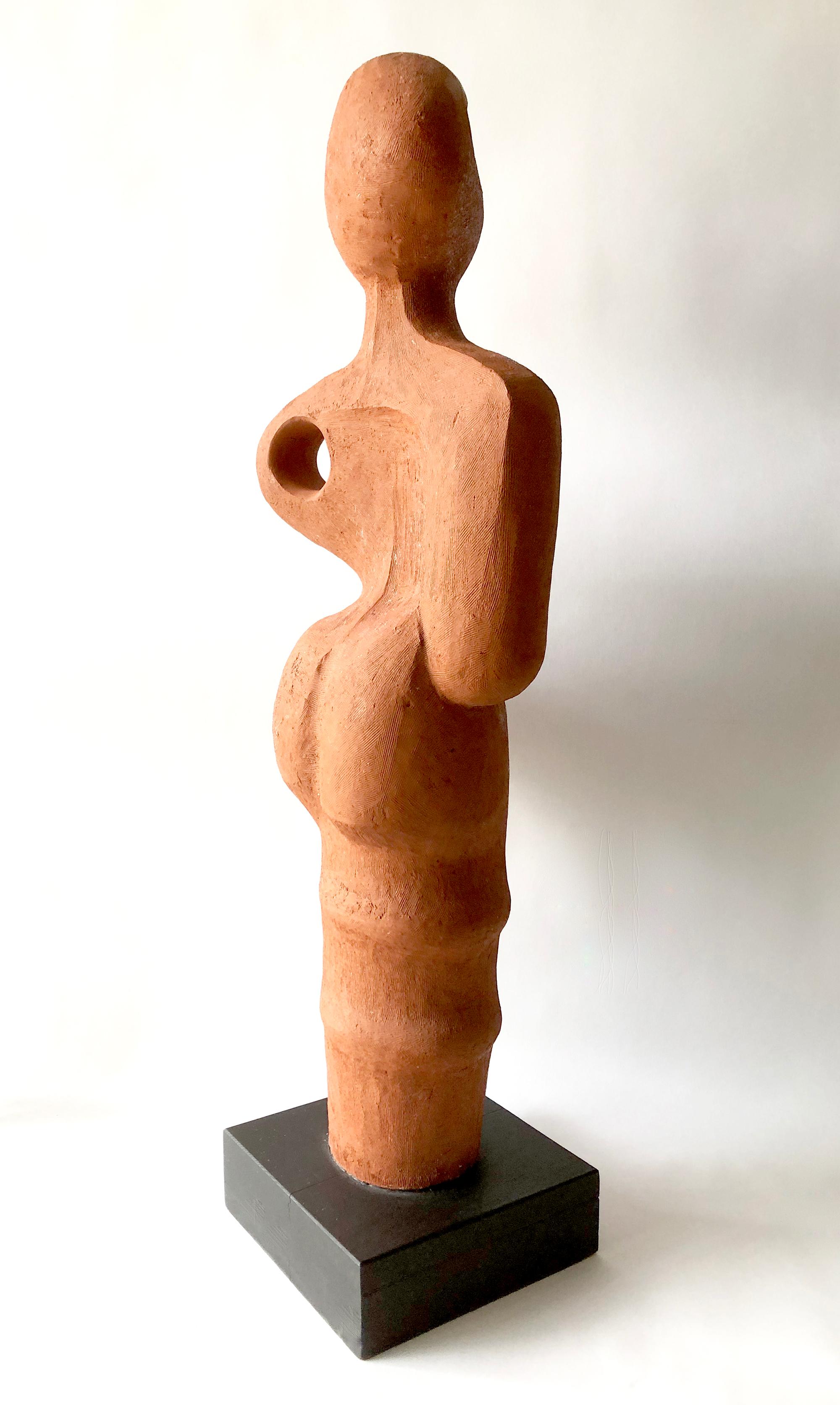 Jack Mason Terracotta American Abstract Modernist Sculpture In Good Condition In Palm Springs, CA