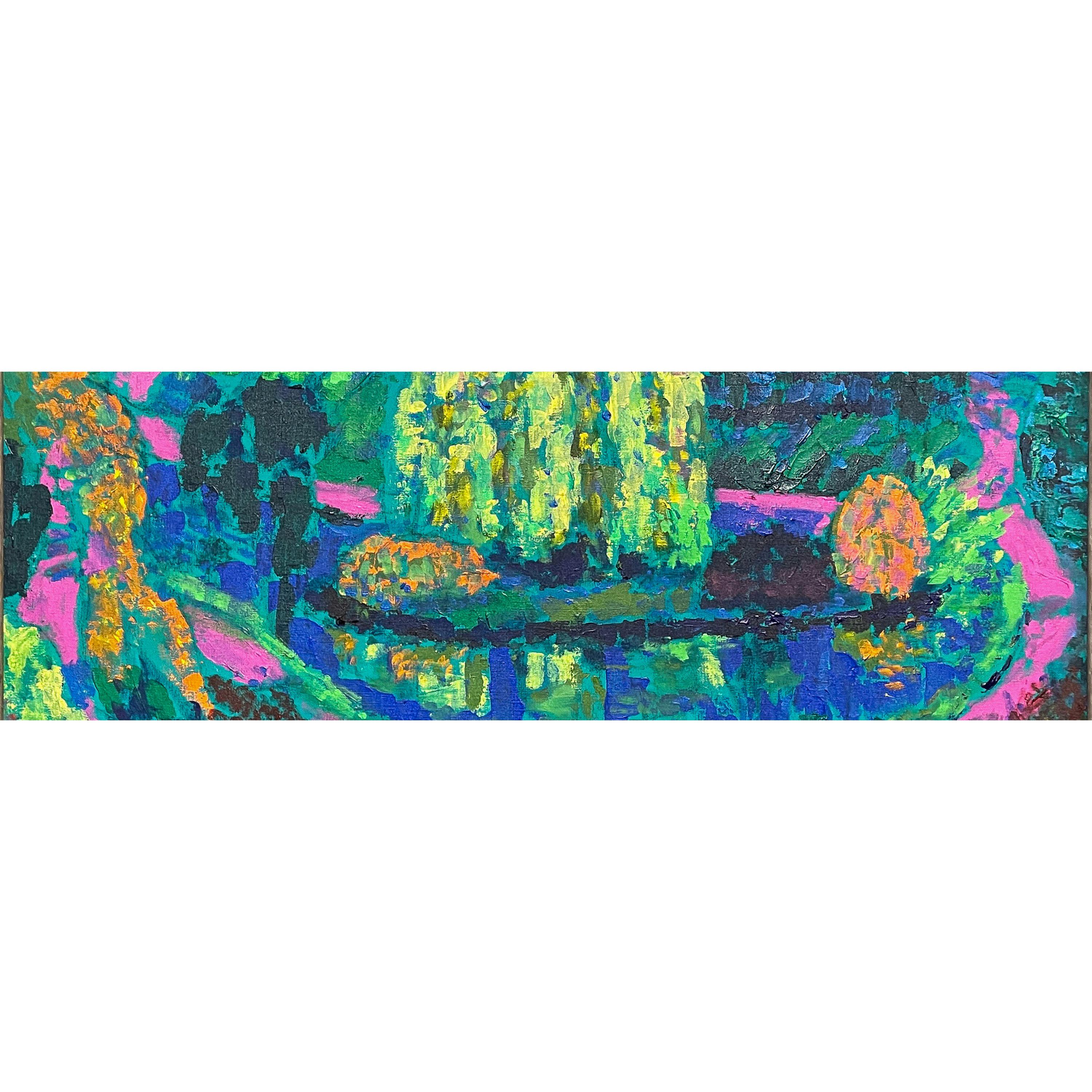 Large Expressionist Acrylic Canvas Painting 