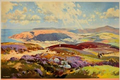 Original Vintage British Railways Poster Somerset Travel By Train Painting View