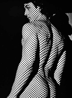 16 x 20" dancer Brian Destazio, dot screen nude study, signed by Jack Mitchell