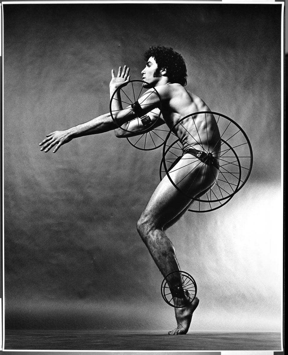 Jack Mitchell Black and White Photograph - 16 x 20" Dancer/Choreographer Louis Falco in 'Timewright' signed by Mitchell