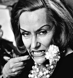 16 x 20" film legend Gloria Swanson at home in New York, signed by Jack Mitchell