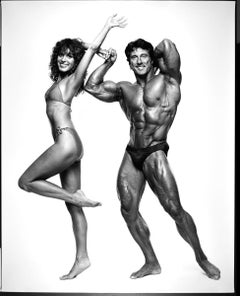 16 x 20" Mr. Olympia winner Frank Zane & wife Christine, signed by Jack Mitchell