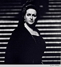 16 x 20" Operatischer soprano Monserrat Caballe im MET, signiert von Jack Mitchell