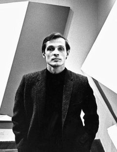 Pintor minimalista abstracto Charles Hinman, firmado por Jack Mitchell