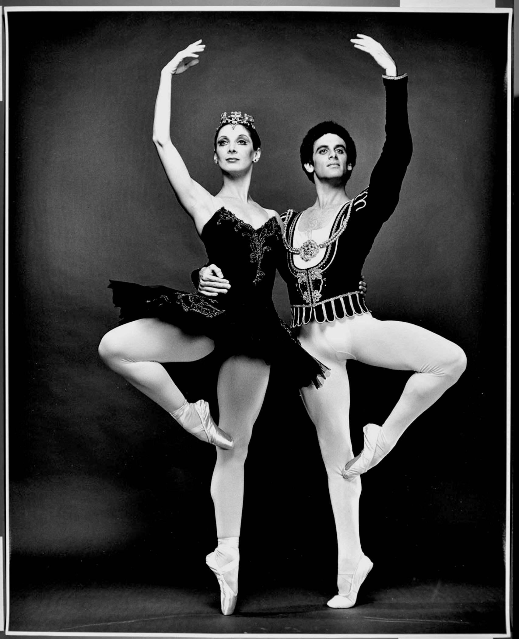 Jack Mitchell Black and White Photograph - ABT principal dancers Cynthia Gregory & Fernando Bujones, signed 16 x 20" 