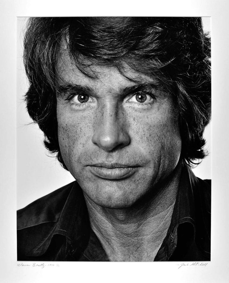 Jack Mitchell Black and White Photograph - Academy Award-winning actor & director Warren Beatty, signed exhibition print