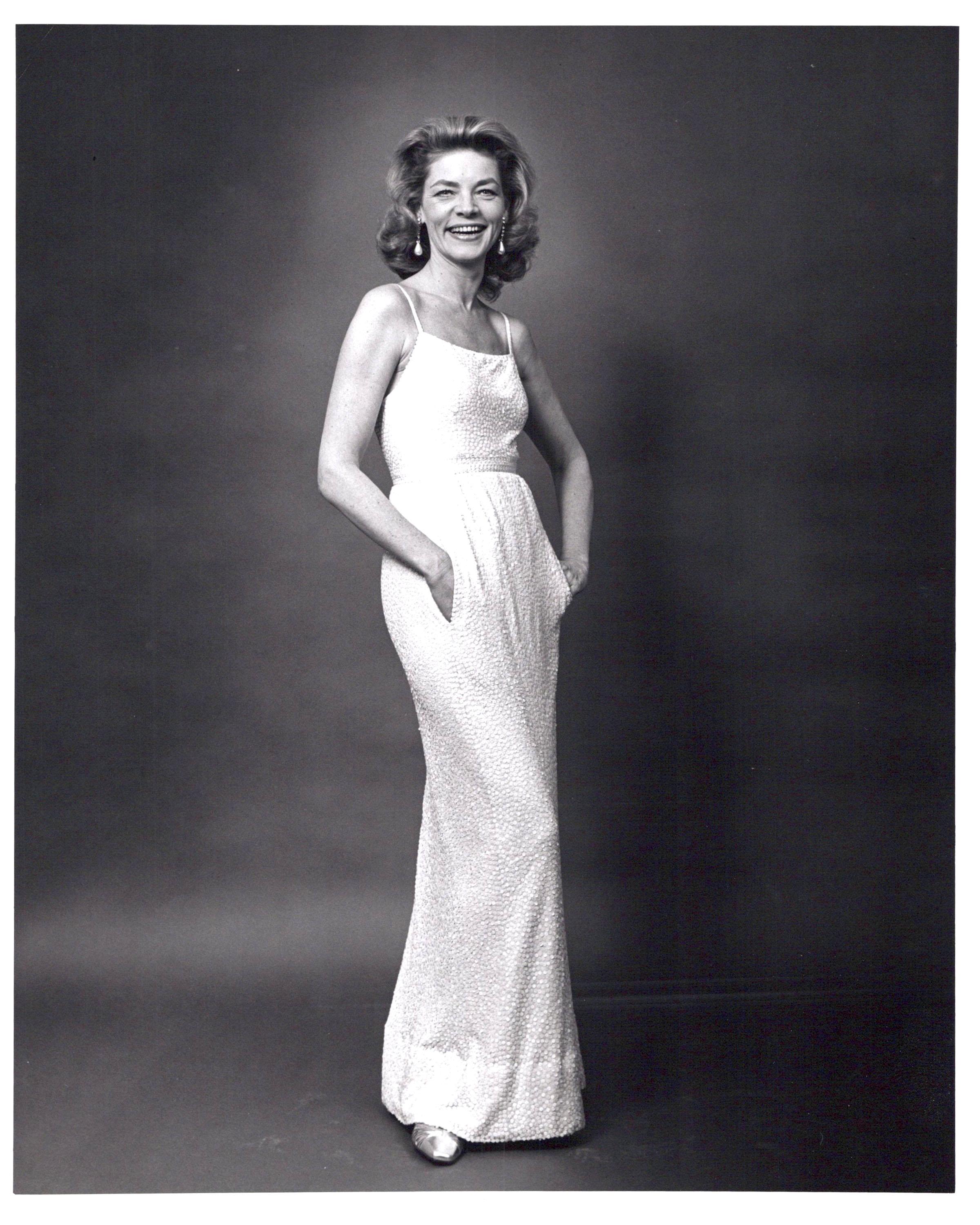 Jack Mitchell Black and White Photograph - Academy Award-winning actress Lauren Bacall