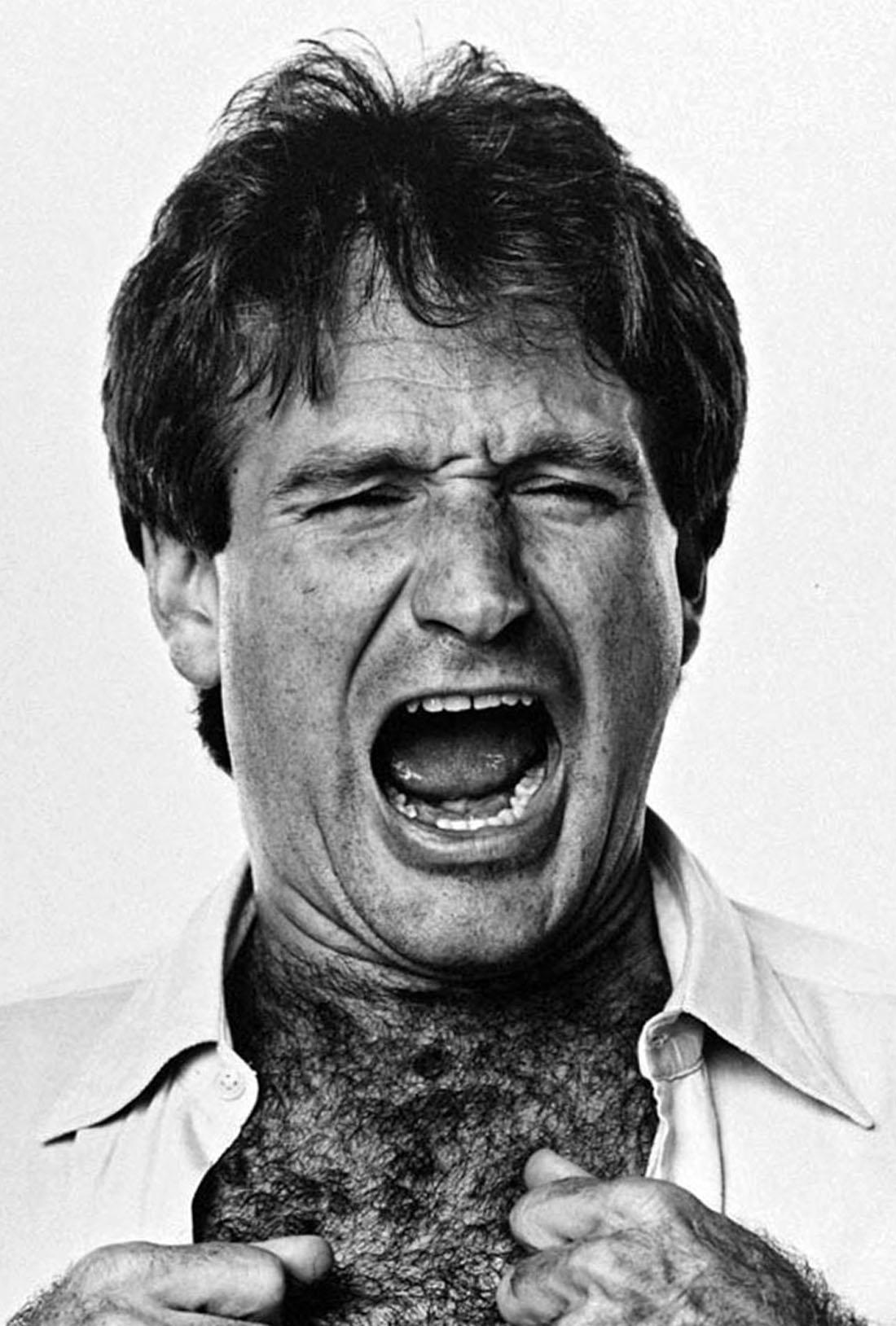 Actor Comedian Robin Williams (Crying Like A Baby) - Photograph by Jack Mitchell