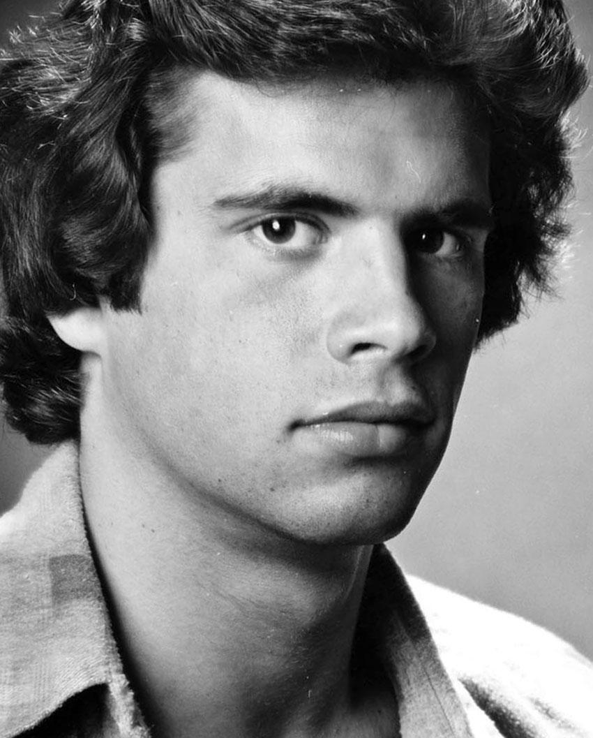 Actor Lorenzo Lamas, studio portrait - Photograph by Jack Mitchell