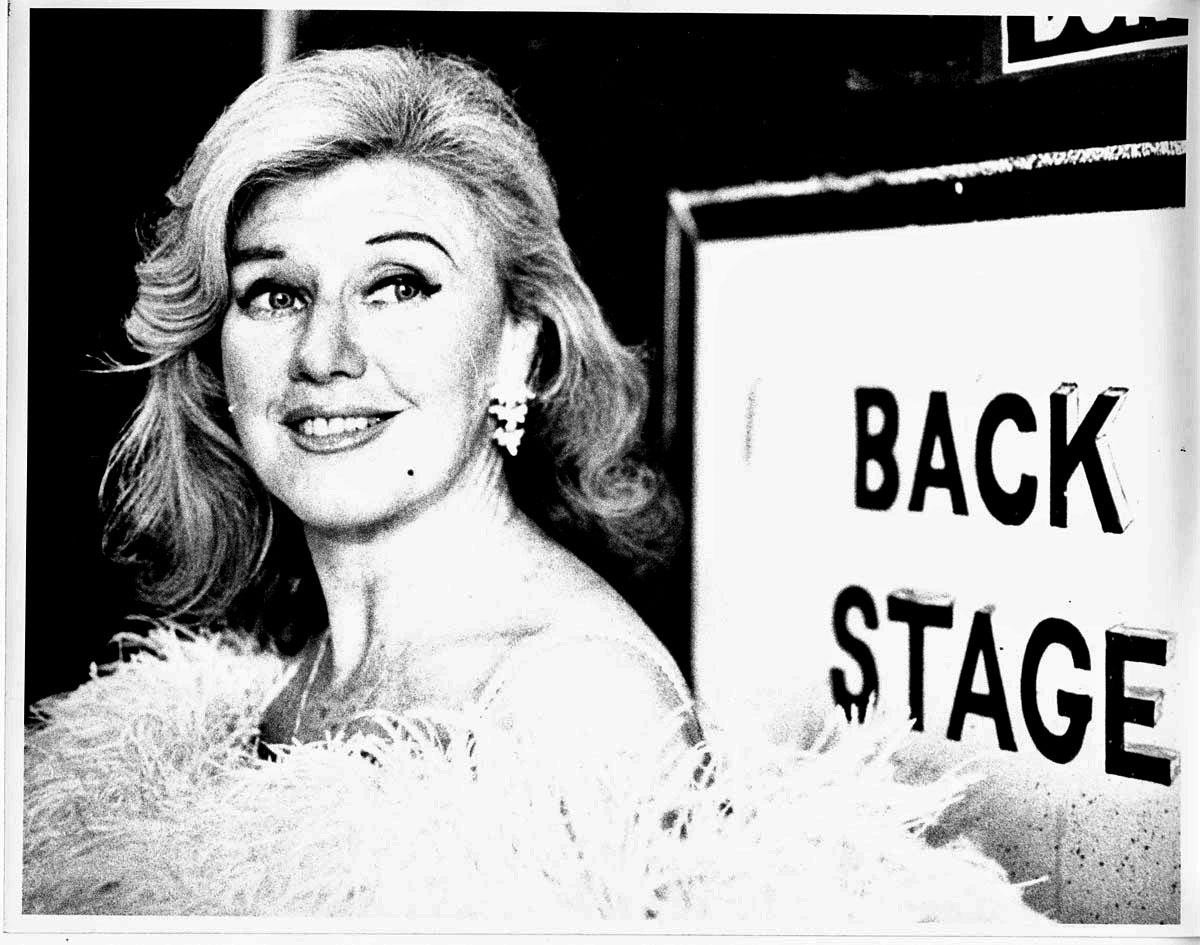 Actress Ginger Rogers backstage at NBC Studios in Rockefeller Center