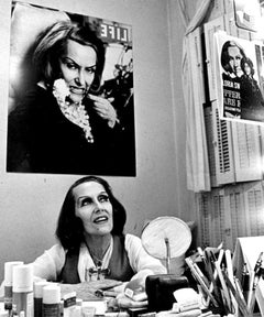 Actress Gloria Swanson backstage on Broadway, 1972, Signed by Jack Mitchell