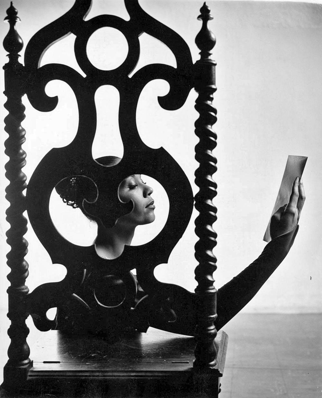 Jack Mitchell Black and White Photograph - Dancer Carmen De Lavallade 