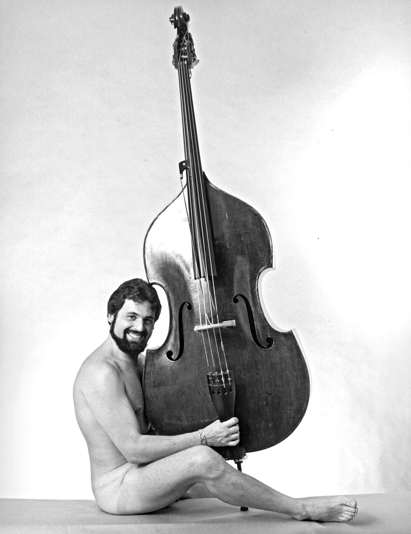 Jack Mitchell Black and White Photograph - American classical bass virtuoso Gary Karr, photographed nude for After Dark