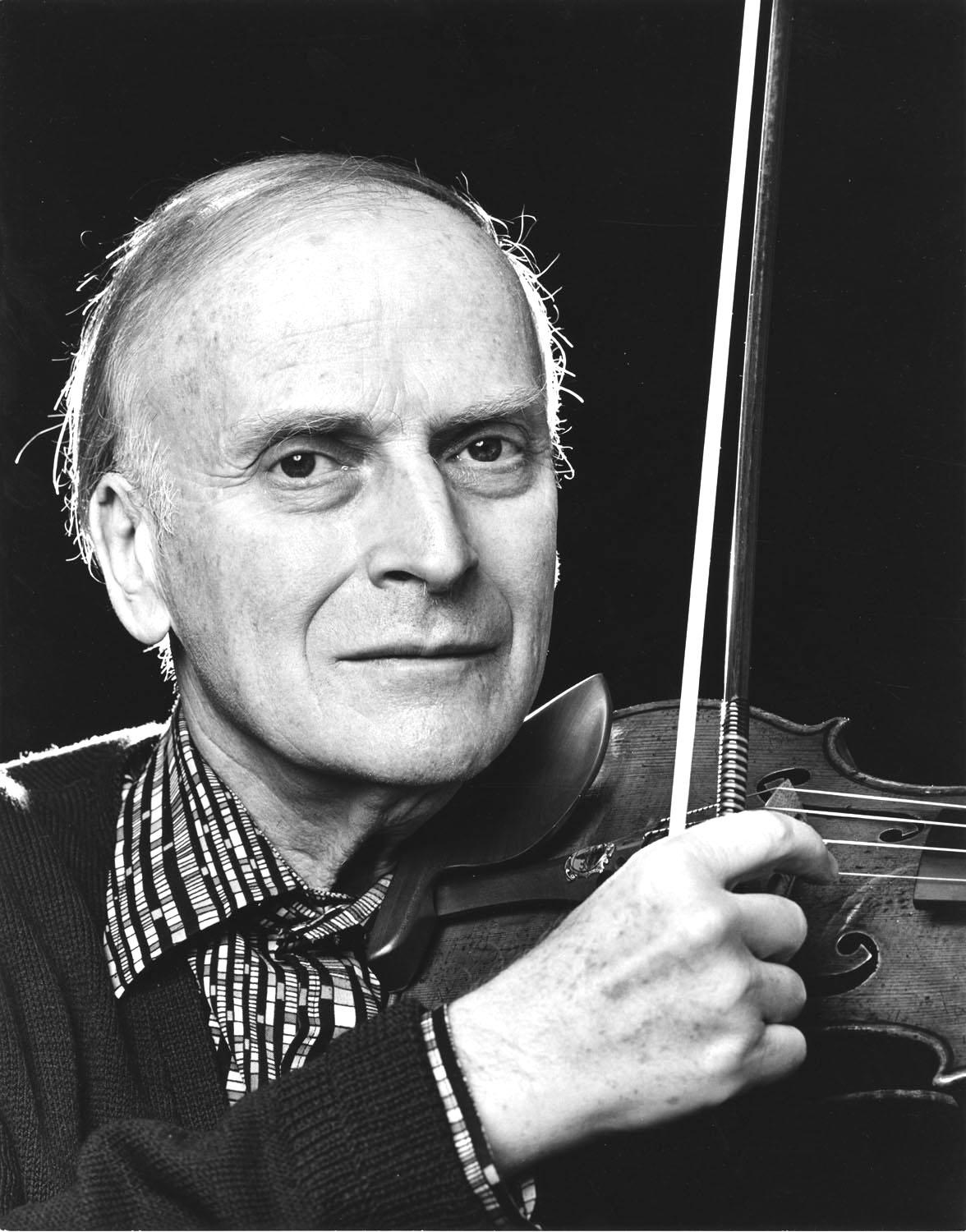 Jack Mitchell Black and White Photograph - American classical violinist Yehudi Menuhin 