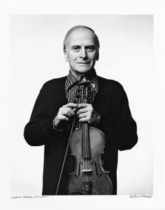 Amerikanischer klassischer Violinist Yehudi Menuhin, signiert von Jack Mitchell