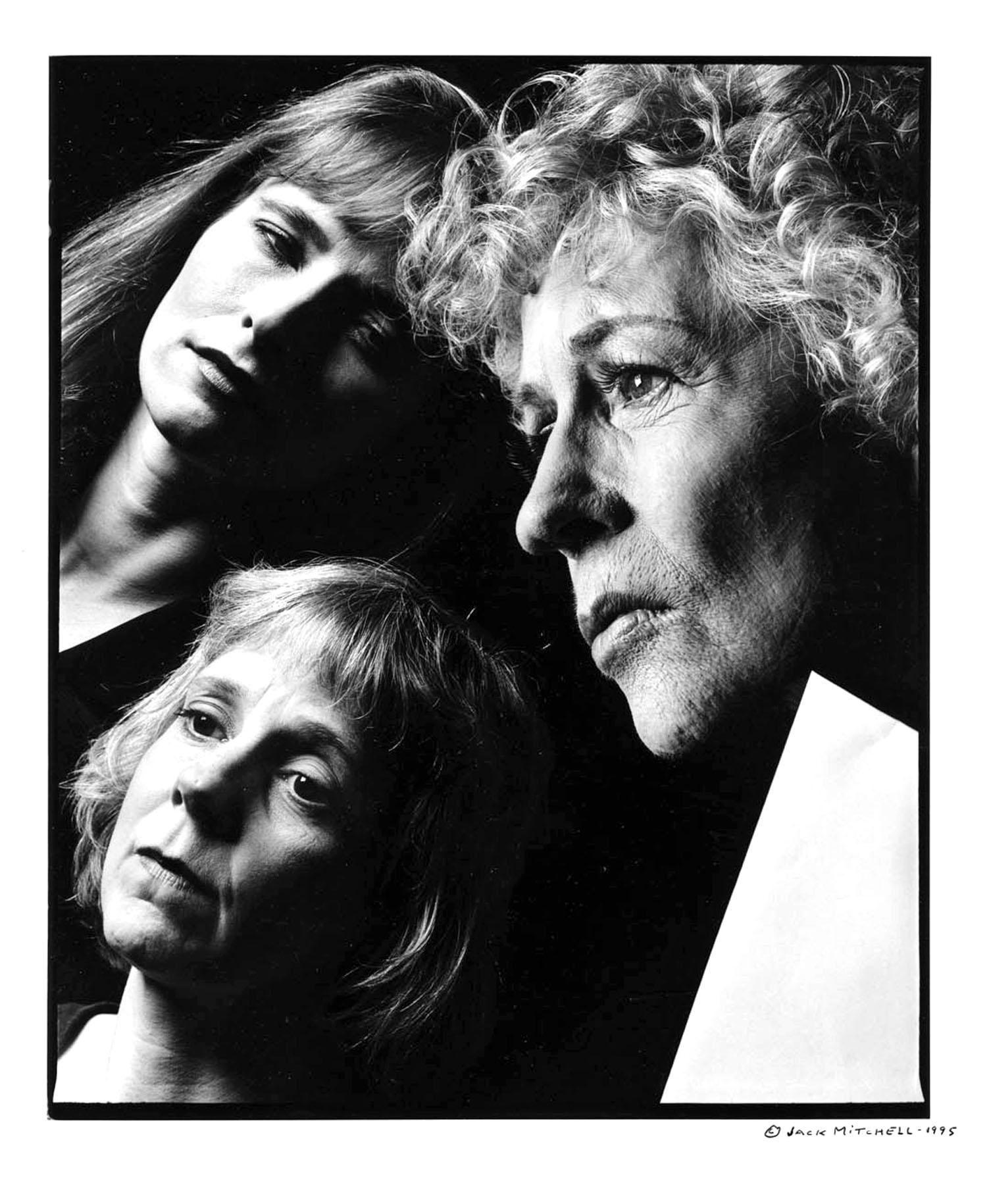 Jack Mitchell Black and White Photograph - Amy Wright, Laila Robins and Uta Hagen in 'Mrs. Klein' on Broadway