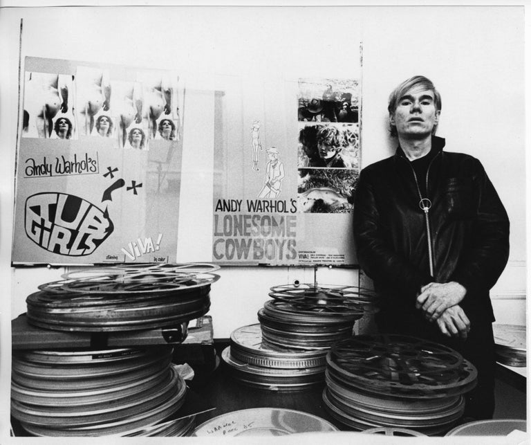 Jack Mitchell Portrait Photograph - Andy Warhol at his Factory at 33 Union Square West in New York City