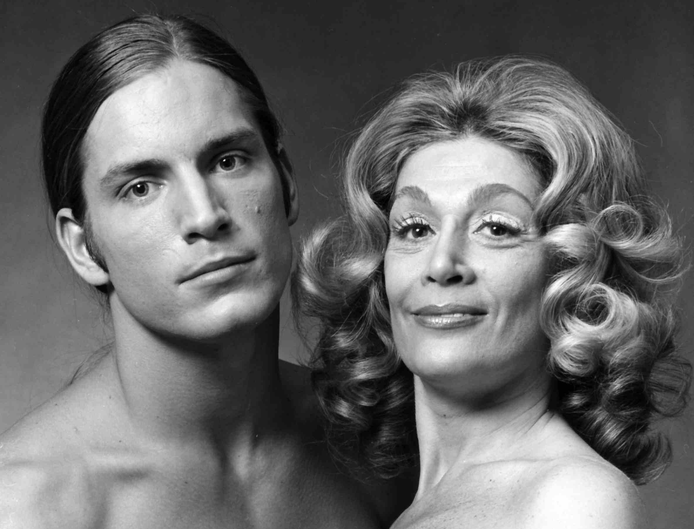 Andy Warhol 'Heat' Superstars Sylvia Miles & Joe Dallesandro nude for After Dark - Photograph by Jack Mitchell