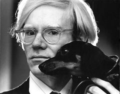 Vintage Andy Warhol & his beloved dachshund Archie