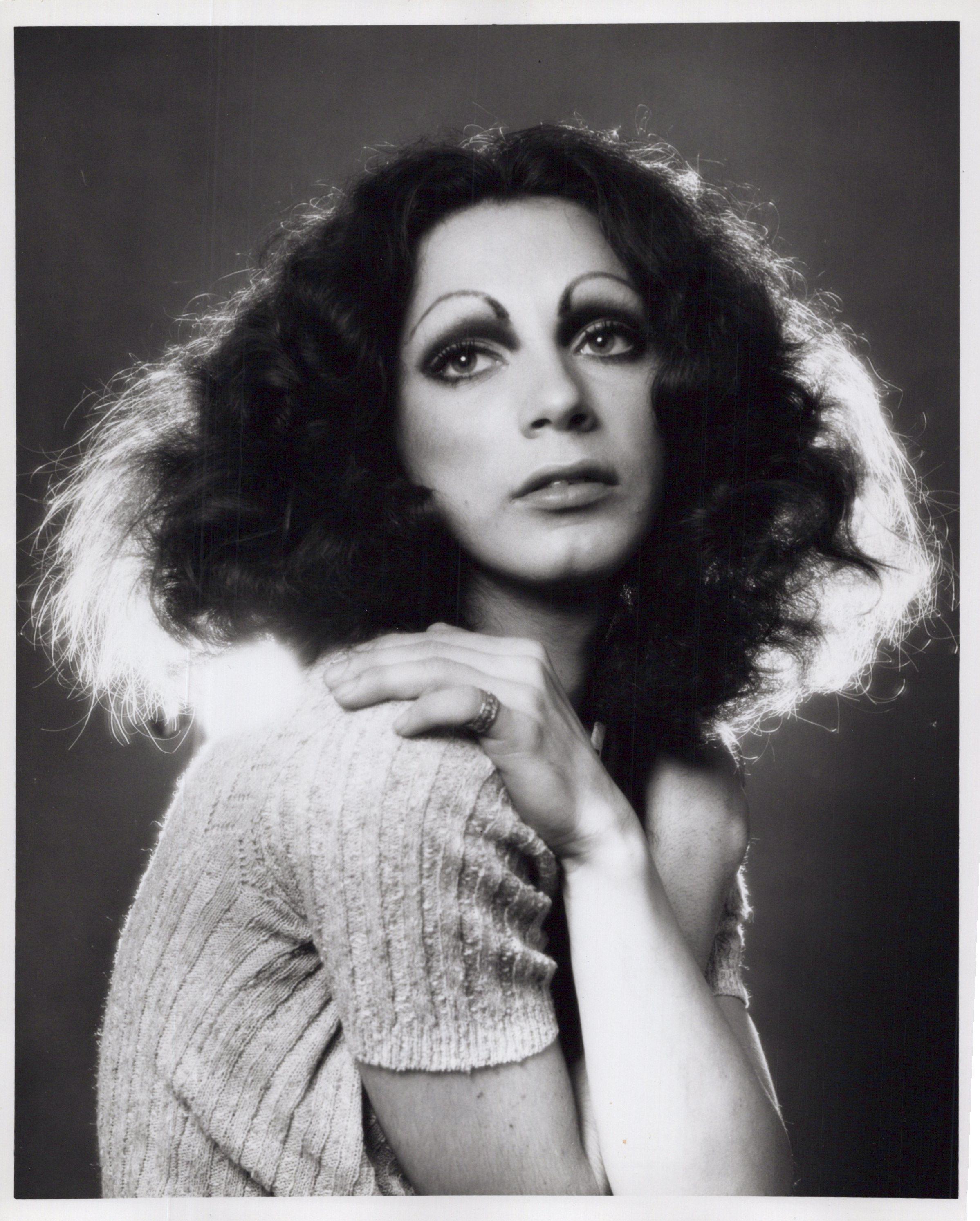 Jack Mitchell Black and White Photograph - Andy Warhol Superstar Holly Woodlawn 