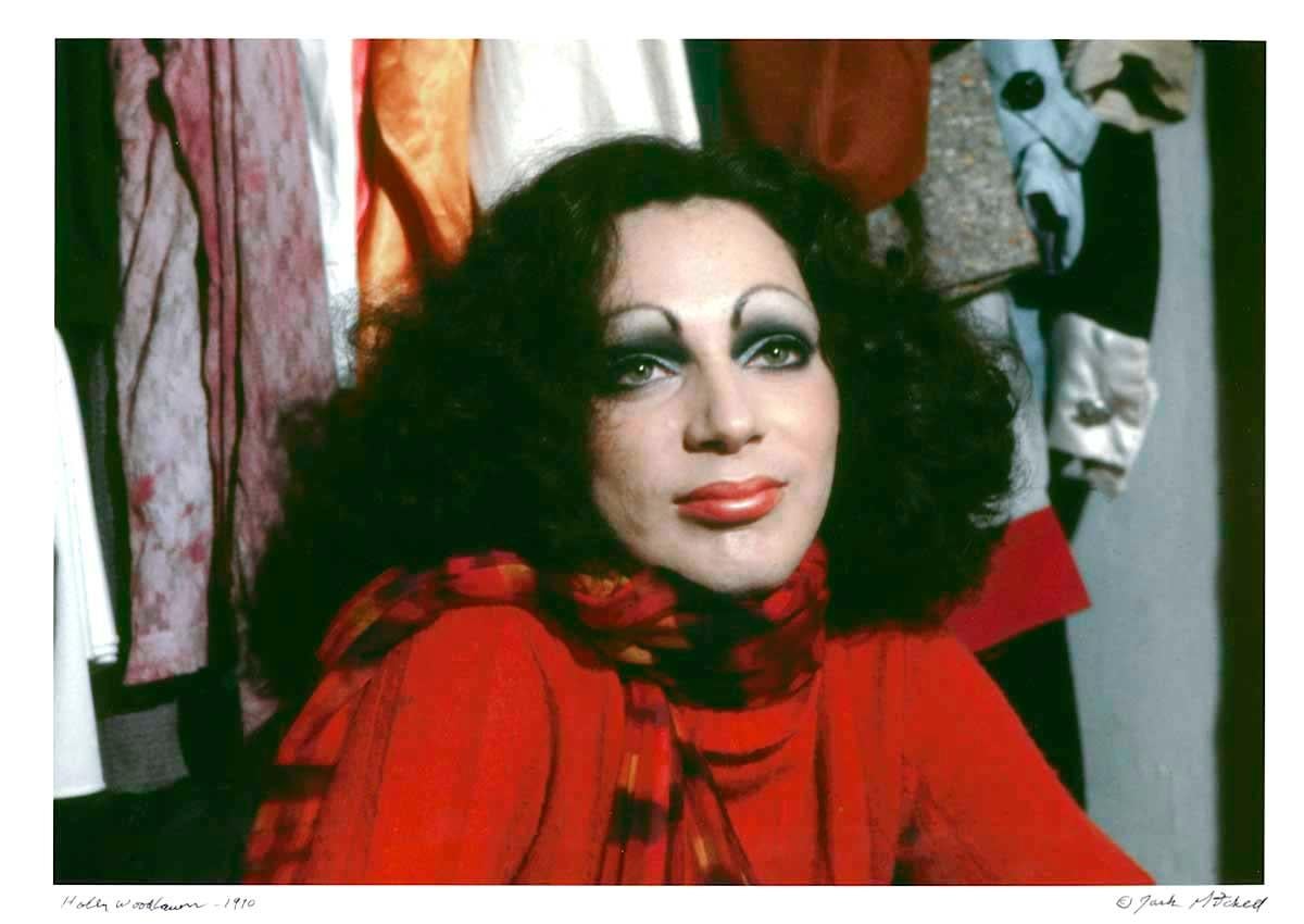 Holly Woodlawn Superstar, signiert von Jack Mitchell