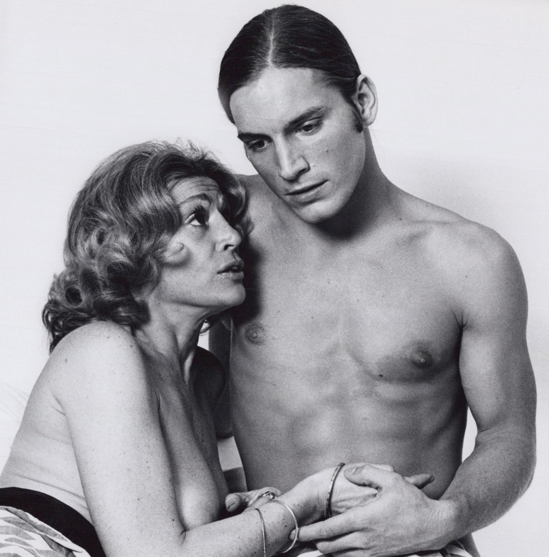 Andy Warhol superstars Joe Dallesandro and Sylvia Miles in 'Heat' - Photograph by Jack Mitchell