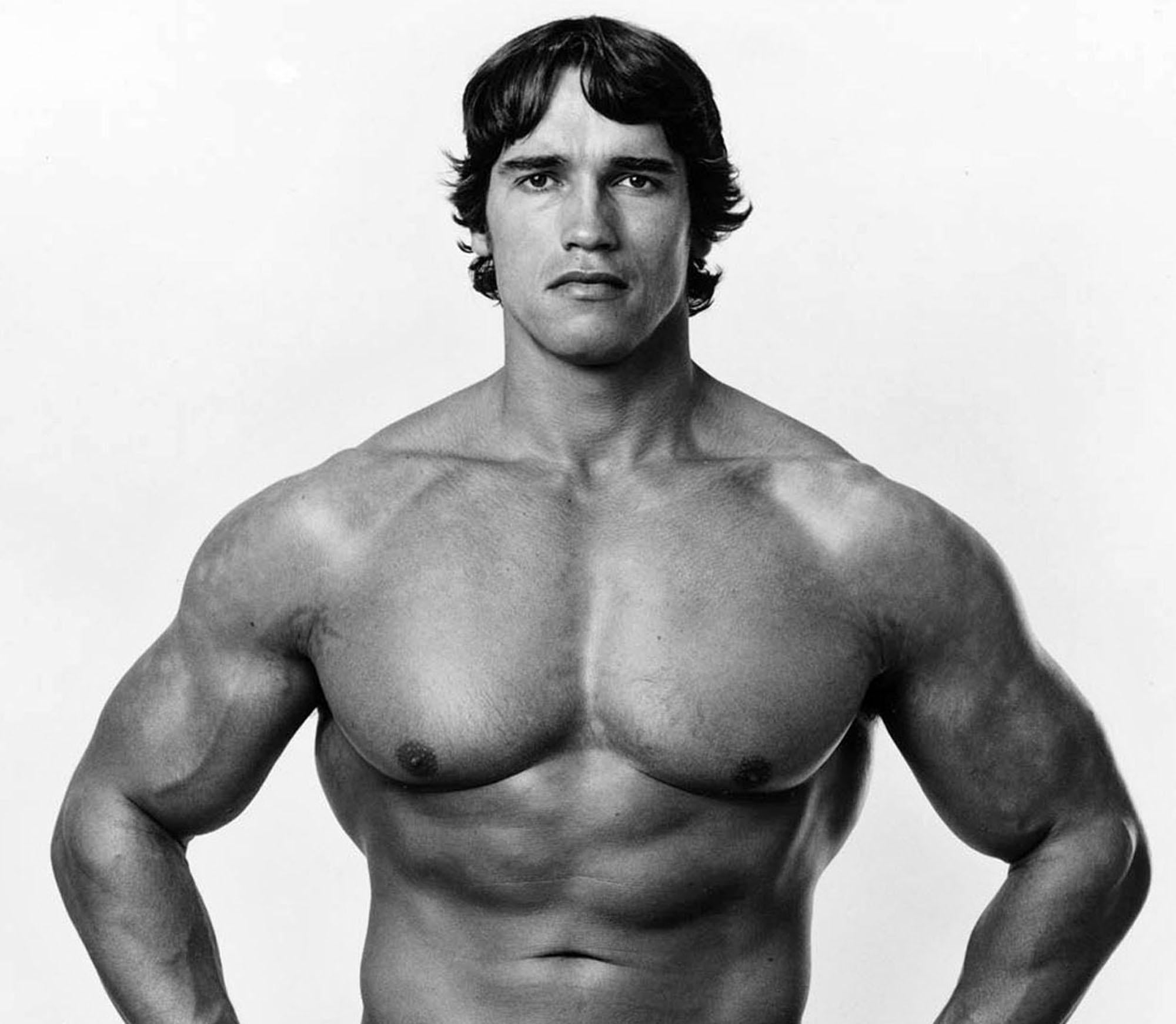 Culturista profesional Arnold Schwarzenegger, firmado por Jack Mitchell en venta 1