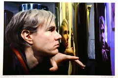 Artist Andy Warhol at his Union Square Factory, signed by Jack Mitchell