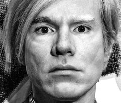 Artist Andy Warhol at His Whitney Museum Retrospective, Signed