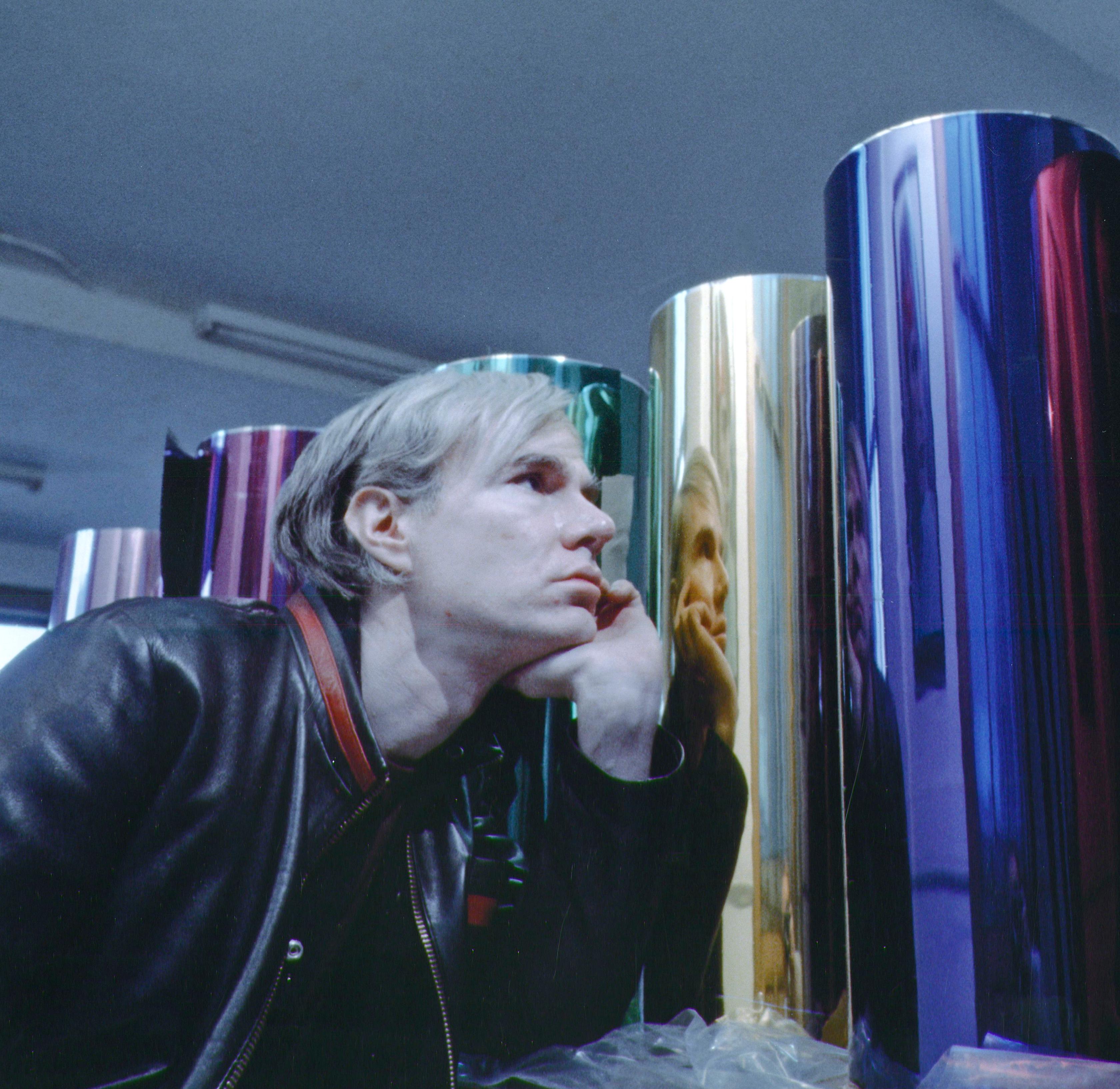 Artist Andy Warhol in his Union Square Factory in New York City - Photograph by Jack Mitchell