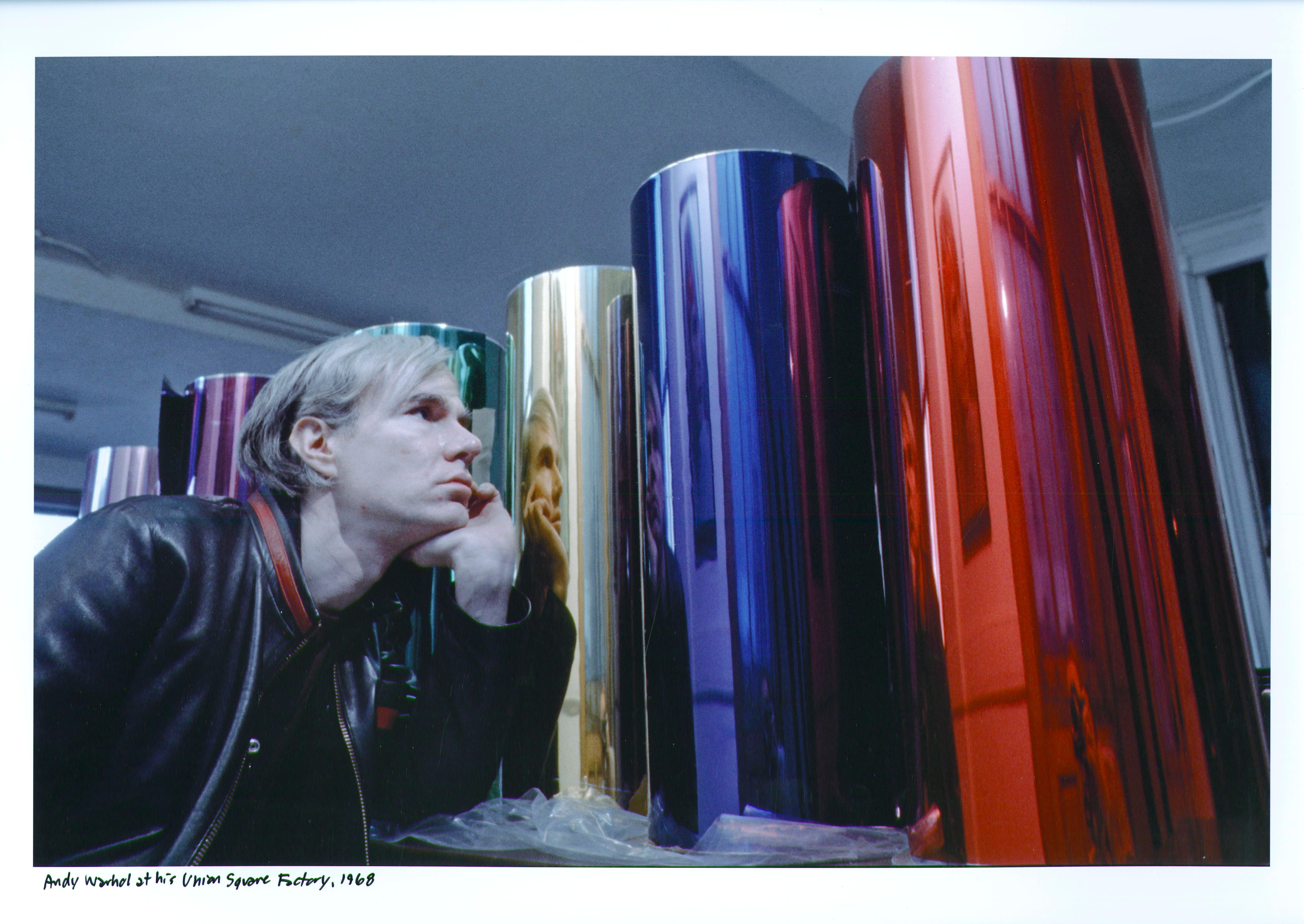 Jack Mitchell Color Photograph - Artist Andy Warhol in his Union Square Factory in New York City