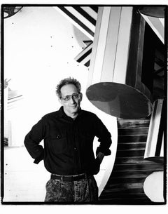 Artist Frank Stella in his studio