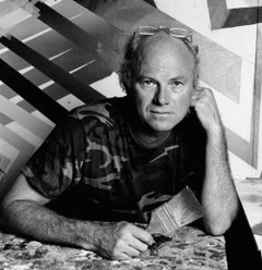 Artist James Rosenquist in his studio