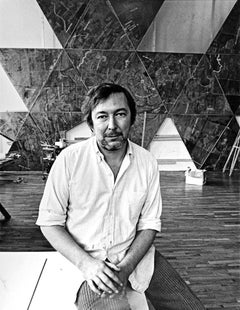 Artist Jasper Johns in his New York Studio