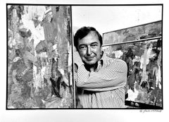 Artist Jasper Johns in his New York Studio, signed by Jack Mitchell