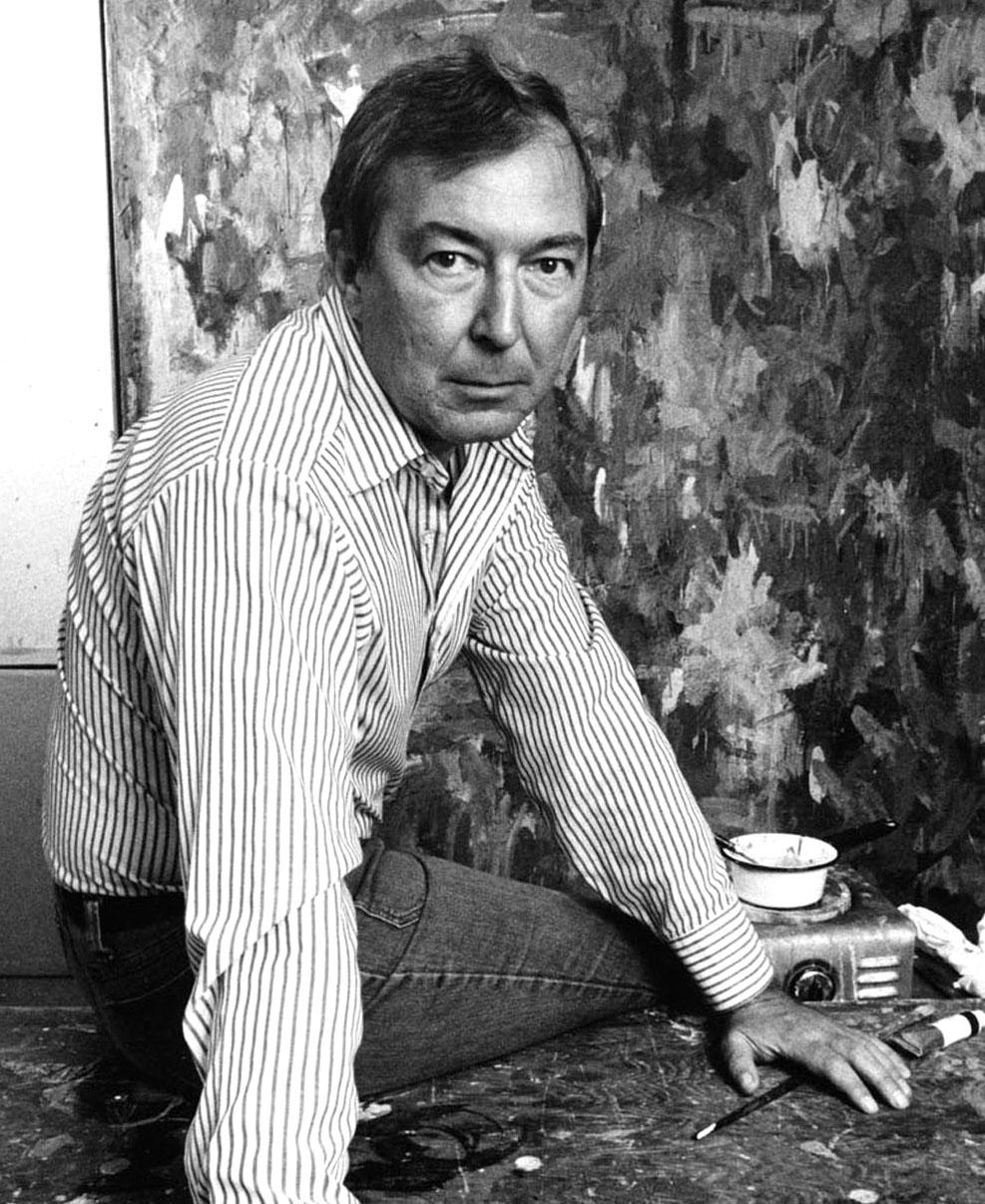 Artist Jasper Johns in his NYC studio - Photograph by Jack Mitchell