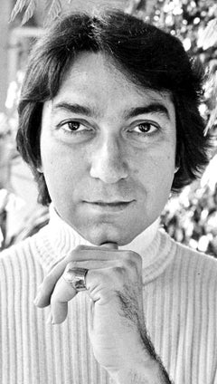 Artist Lowell Nesbitt in his Manhattan home & studio, signed by Jack Mitchell