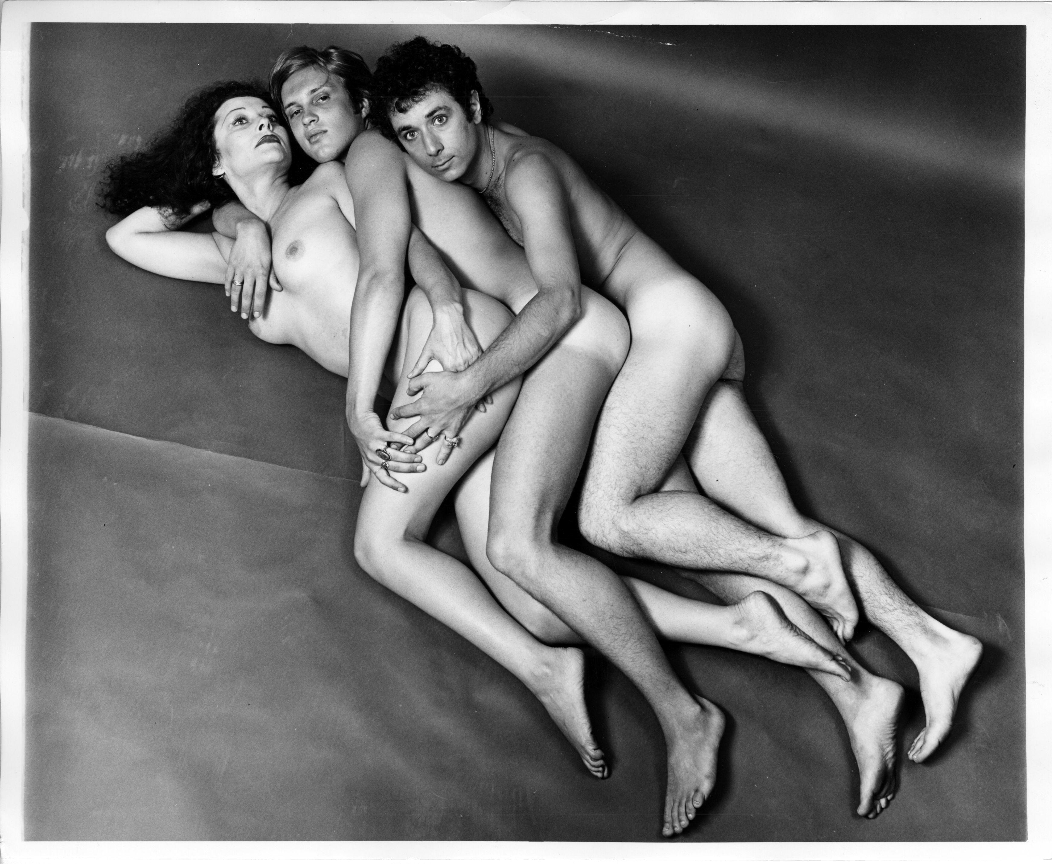 Jack Mitchell Nude Photograph - Artist & Warhol Superstar Ultra Violet nude with friends for After Dark Magazine